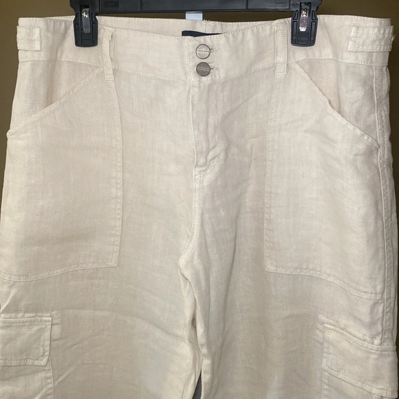 Sanctuary Terrain linen crop pants in color Dune. Women's 32 waist. NWT - Picture 3 of 6